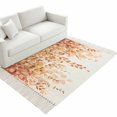 thumbnail image 4 of Orange Eucalyptus Leaves Washable Area Rug 3'x5', Spring Floral Summer Botanical Woven Cotton Tassels Kitchen Rugs, Non Slip Indoor Door Mat Throw Carpet for Entryway Living Room Nursery Laundry Room, 4 of 9