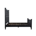 thumbnail image 4 of Taran Designs Monte Floral Carved Solid Wood King Panel Bed in Black, 4 of 6