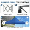 thumbnail image 3 of GIANNA 10x10 Pop Up Canopy, Easy Outdoor Sun Shade for Events, Parties, Camping, Portable Tent Pop Up Shade Canopy with Sand Bags,Blue, 3 of 6