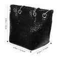 thumbnail image 3 of Hemoton Women's Sequin Bucket Bag Mini Crossbody Chain Shoulder Bag (Black), 3 of 5
