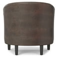thumbnail image 6 of Simpli Home Austin 30 inch Wide Contemporary Tub Chair in Distressed Brown Vegan Faux Leather, 6 of 10