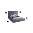 thumbnail image 2 of Bliss Grey Velvet Queen Bed (3 Boxes)-Color:Grey Velvet,Style:Contemporary, 2 of 10