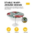 thumbnail image 2 of Round Tablecloth with Elastic Flower Red Hibiscus Flower Green Plant Leaves Waterproof Stain-proof Table Cover Wipeable Fitted Table Cloths for 45"-54" Round Tables Dining Kitchen, 2 of 6
