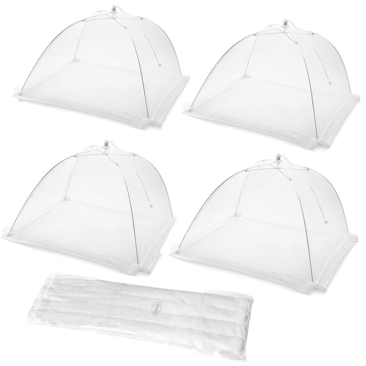 Food Cover Tent, Coolmade (6 Pack) Pop-Up Mesh Cover Reusable and  Collapsible Large Outdoor Mesh Table Cover Umbrella Screen Food Protector  Covers For