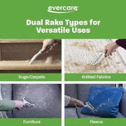 Evercare Duo Pet Hair and Lint Remover with 2 Refills, Dual-Sided Comb for Removing Pet Hair and Lint from Clothing and Furniture White