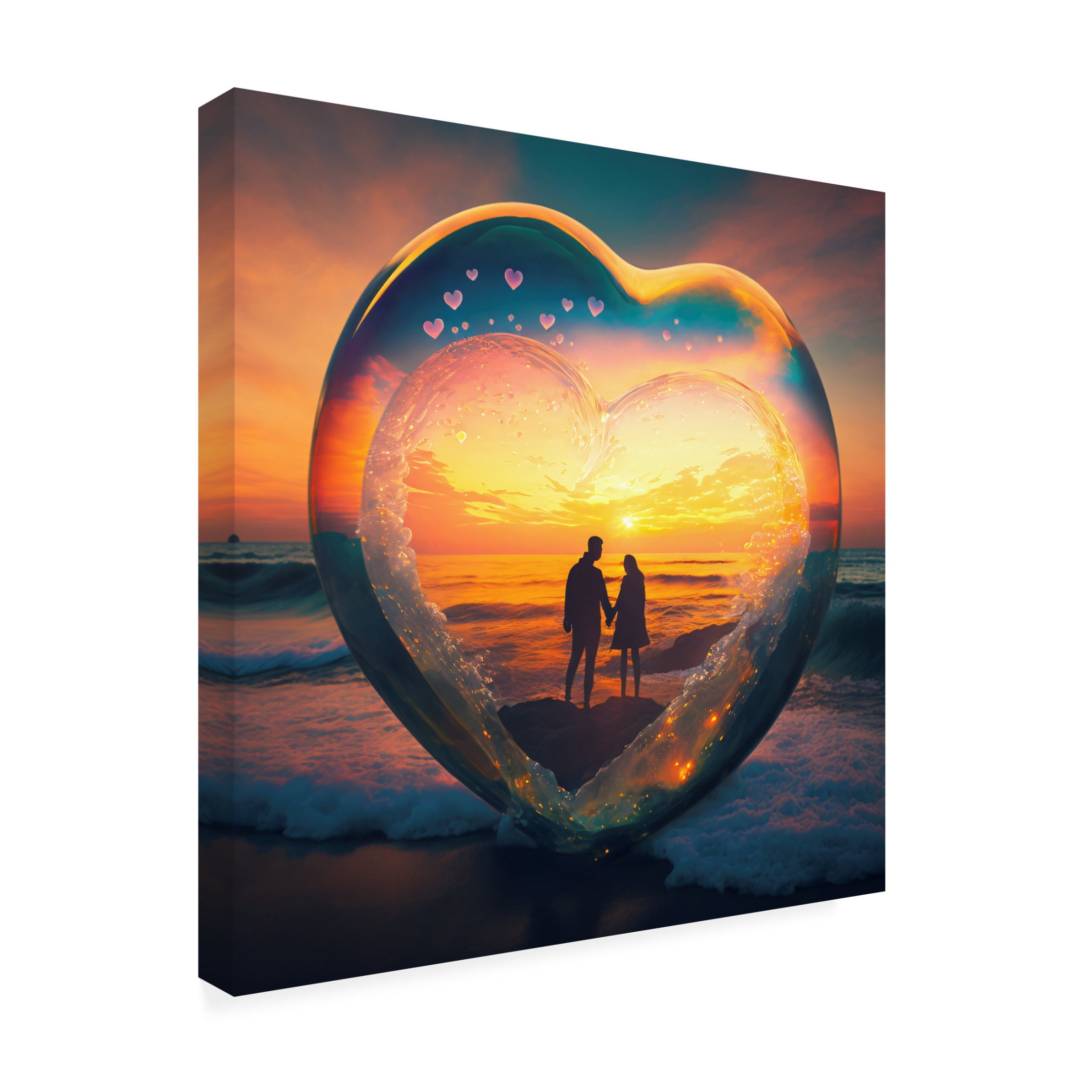 Canvas Wall Art - Ray Heere 'Love Is In The Air 12' Wall Art for Living Room, Bedroom, or Office Décor by Trademark Fine Art - 35 x 35 Inches