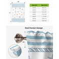 thumbnail image 6 of Coastal Christmas Tie Up Curtains for Window, Xmas Tree Starfish Beach Blue Striped Thermal Insulted Balloon Shade Adjustable Rod Pocket Curtains Valance Panels for Kitchen Bathroom Café 52 x 45, 6 of 7