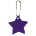thumbnail image 1 of Llavero con forma de estrella de PVC con logotipo de advertencia nocturna y reflector para montar en la mochila escolar, 1 of 6
