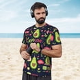thumbnail image 4 of Wukai Avocado Love Print Men's Short-Sleeved Mesh T-Shirt,Quick-Dry Short Sleeve Workout T-Shirt-6X-Large, 4 of 8