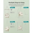 thumbnail image 6 of Hammock Chair with Large, Thick Cushion, Boho Swing Chair for Bedroom, Patio, Balcony, Garden, Holds up to 264 lb, Accessories Included, Cream White, 6 of 7