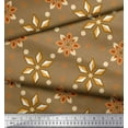 thumbnail image 2 of Soimoi Silk Fabric Dot & Floral Decorative Printed Fabric 1 Yard 42 Inch Wide, 2 of 3