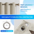 thumbnail image 4 of JIATER Blackout Curtains,42 x 63 inch Blackout Curtains Set of 2 for Bedroom Living Room,Thermal Insulated Room Darkening Drapes with Grommet,Beige, 4 of 6