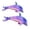 2PCS-L5, variant on Inflatable Dolphin Cute Star Clear Inflatable Dolphin Toy Thickened Pool Float Purple Water Toy for Swimming Pool The Inflatable Dolphins Are Funny 1PC