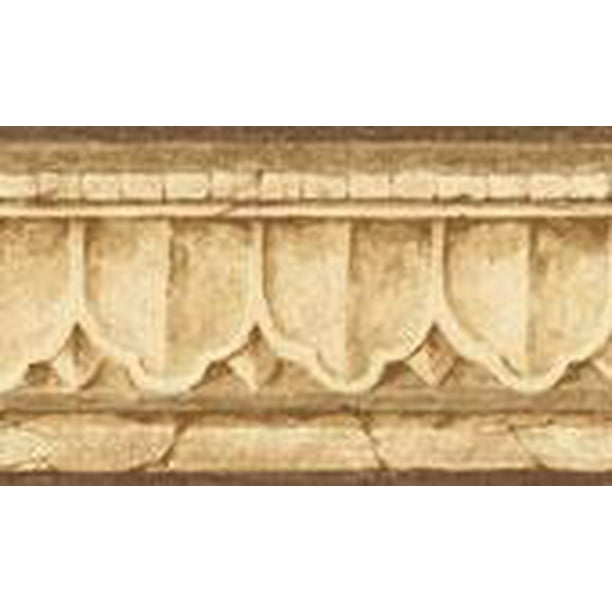 877904 Napoli Architectural Wallpaper Border Beige - Walmart.com