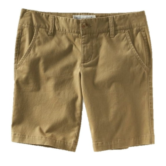 Aeropostale Women's Khaki Bermuda Shorts Dark Khaki 000