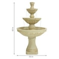 thumbnail image 4 of Sunnydaze Classic Designer White Traditional Polystone 3-Tier Outdoor Water Fountain, 4 of 11