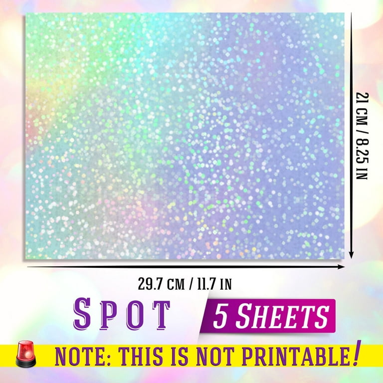 40 Sheets Holographic Laminate Sheets 8 Types of Holographic Sticker Paper  Self