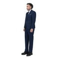 thumbnail image 4 of Cloudstyle Men's Solid Color Single-Breasted One-Button Suit Set (Jacket + Pants) with Side Vents - Slim Fit Spring Formal Wear Two-Piece, 4 of 13