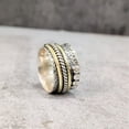 thumbnail image 4 of NEW Spinner Band, Meditation Ring, 925 Sterling Silver Ring, Spinning Thumb Ring, Two Tone Ring, Fidget Ring, Handmade Jewelry, Christmas Oxidized, Womans Band Ring, Anxiety Ring, Mans Band Gifts, 4 of 6