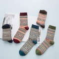 thumbnail image 3 of Women's Winter Wool Socks Warm Soft Full Cushion Crew Socks (5 Pairs), 3 of 8