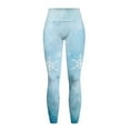 thumbnail image 5 of Renewold Snowflake Blue Leggings with Pockets for Women Workout Tights Compression Leggings High Waisted Butt Lifting Printed Leggings Full Length Womens Leggings, M, 5 of 8