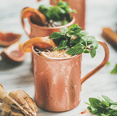thumbnail image 3 of Moscow Mule Copper Mugs Set by Copper Mules  HandCrafted - Smooth Finish - Classic Riveted Handles  Holds 16oz, 3 of 4