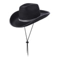 thumbnail image 3 of Wide Brim Rhinestone Cowgirl Hat for Women Girls Cowboy Themed Party, 3 of 9