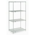 thumbnail image 3 of Nexel® 4 Shelf Nexelate® Silver Epoxy Wire Shelving Unit Starter 30"W x 24"D x 74"H, 3 of 5