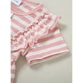 thumbnail image 2 of CARETOO Toddler Girl Casual Clothes Outfits Stripe Tops Pants Cotton Fabric 2pcs 2T 5T Girl Clothing, 2 of 11
