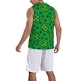 thumbnail image 5 of Easygdp St Patrick's Day5 Men's Mesh Basketball Jersey Quick Drying Sleeveless Shirts Fitted Muscle Tank Tops Sport Round Neck T-Shirt - X-Large, 5 of 9