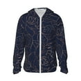 thumbnail image 1 of Balery Copper-Gold Gloss Outline Navy Dark Blue Sudadera ligera de manga larga con capucha y protección solar UPF 50+ para hombre y mujer, ideal para pesca y running-Large, 1 of 7