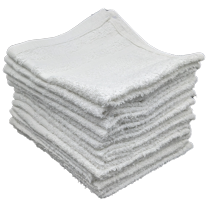 960 Pack - 12 x 12 White Cotton Ribbon Washcloths Rags - Lt Weight Thin ...