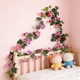 thumbnail image 5 of 5.74ft Artificial Morning Glory Hanging Plants Silk Garland, Wall Hanging Artificial Flower Vines for Outdoor Wedding, 5 of 5