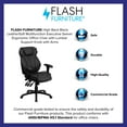 thumbnail image 4 of Flash Furniture High Back Black LeatherSoft Multifunction Executive Swivel Ergonomic Office Chair with Lumbar Support Knob with Arms, 4 of 13