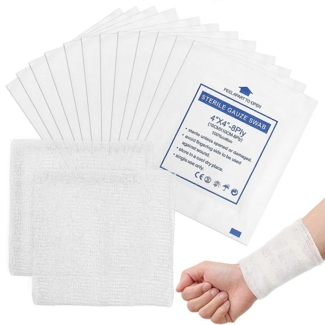 50pcs Gauze Pads Square Gauze Covers Bandaging Gauze Swabs Highly Absorbent Gauze Bandaging Supplies