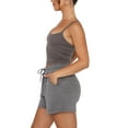thumbnail image 5 of Franhais Women’s Two Piece Yoga Outfits, Spaghetti Strap Crop Cami Tops and Wide Leg Shorts Set, 5 of 7