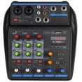 thumbnail image 1 of Mezclador de Audio de 4 Canales Mini Consola Mezcladora de Sonido Bluetooth Fuente de Alimentación de 48 V para de Karaoke de Grabación de DJ de Música, 1 of 5