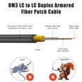thumbnail image 2 of Flyprofiber- Om3 Cable De Conexión De Fibra Blindado Para Exteriores 20M/66Ft Lc A Lc Uniboot Cable De Fibra Óptica Para Exteriores Lszh 10Gb/40Gb Dúplex Multimodo 50/125Um Opciones De Longitud: 10M-3, 2 of 5