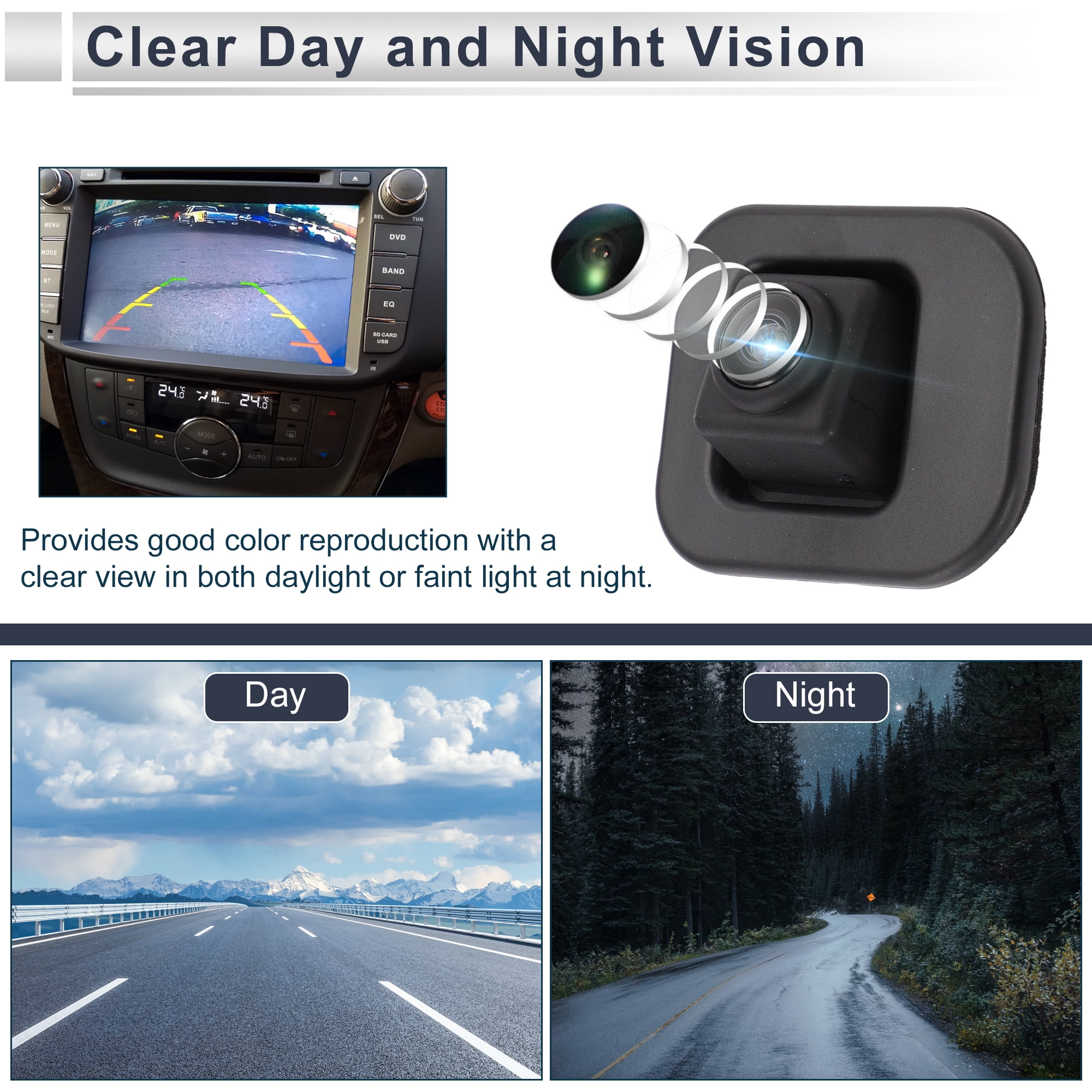 Unique Bargains License Plate Rear Camera for Nissan Sentra 2018-2019 Park Assist