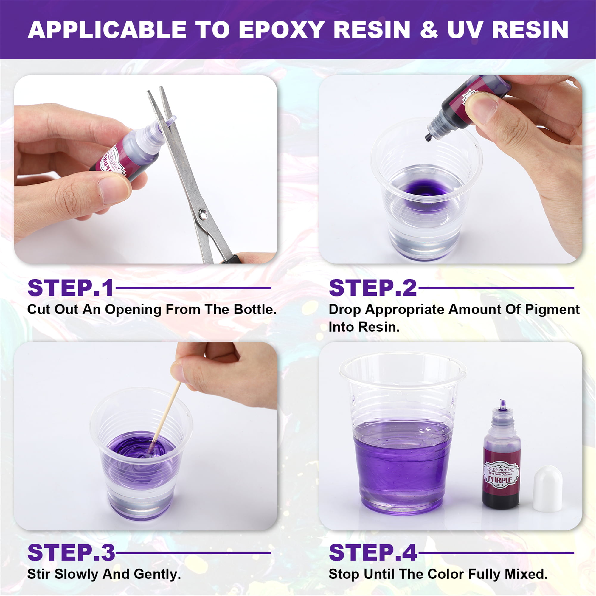 Epoxy Resin Pigment -18 Colors Transparent Non-Toxic UV Epoxy Resin Dye  Liquid For UV Resin Coloring, Resin Jewelry Making - Concentrated UV Resin  Col