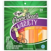 Frigo® Cheese Heads® Variety Assortment of Original String Cheese, Cheddarella™ and Colby Jack, 20 oz, 24 Count
