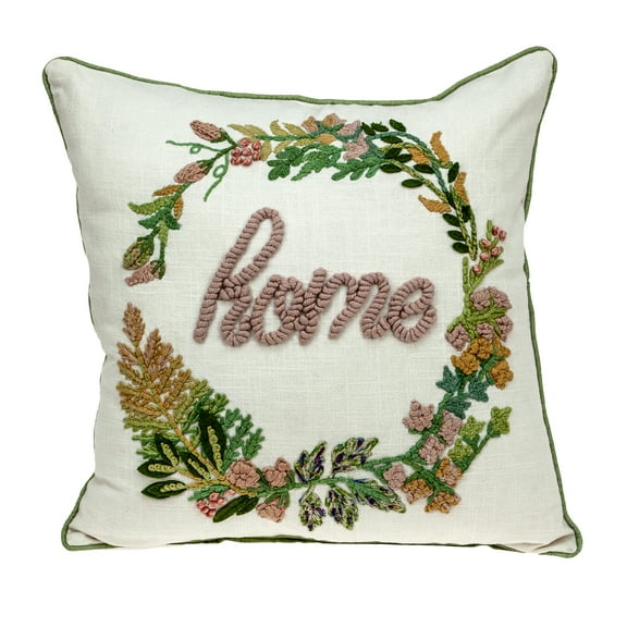 Parkland Collection Manor Beige Throw Pillow