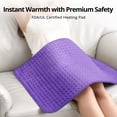 thumbnail image 5 of TaoTronics Extra Large Electric Heating Pad for Back, Neck, and Shoulders - 6 Fast Heat Settings, Auto Off, Machine Washable - 33''×17'' - Purple, 5 of 8