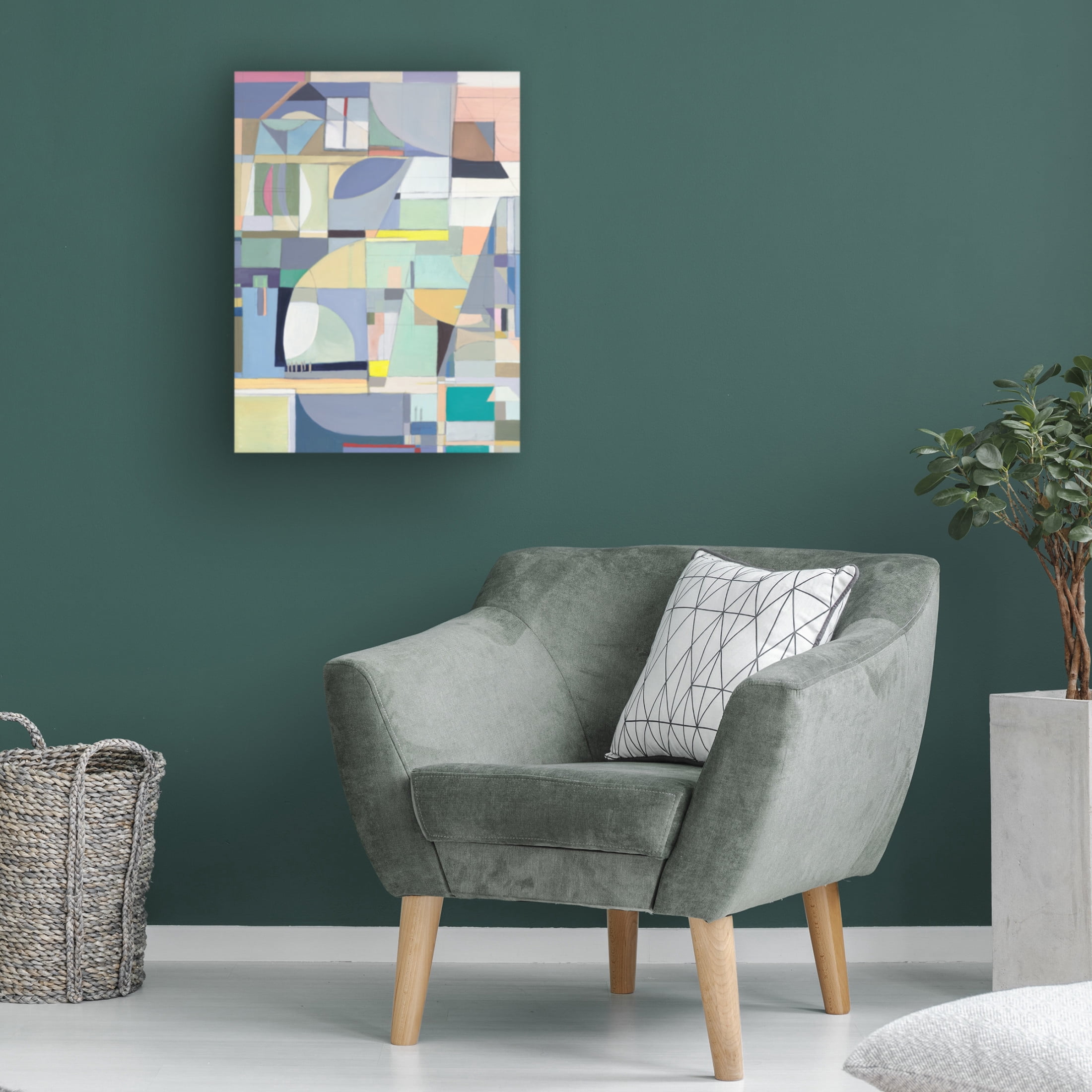 Canvas Wall Art - Ellen Kossoff 'Geometree' Wall Art for Living Room, Bedroom, or Office Décor by Trademark Fine Art - 14 x 19 Inches