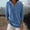 B_ Blue, variant on UTSJKR Tunic Tops for Women Loose Fit Dressy Waffle Knit Long Sleeve Shirts Trendy Fall Button Up Crewneck Sweater Casual Pullover Gray XXXL