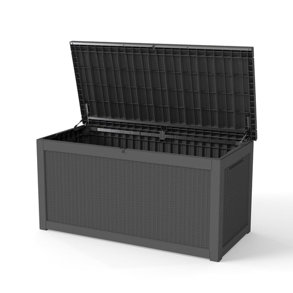 260 Gallon Outdoor Storage Box, Large Water Resistant Resin Deck Box