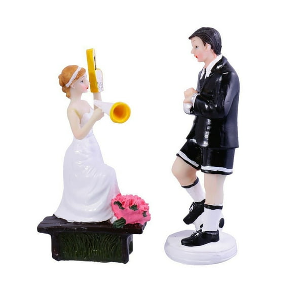LOLIPPYY Adorno Para Pastel De Boda Pareja Con Tema Fútbol Y Material De Resina
