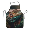 thumbnail image 5 of Uemuo Realistic Colorful Chameleon Printed Bib Apron, Adjustable , Water and Oil Resistant, Cooking Kitchen Chef Apron for Women Men, 5 of 5