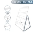 thumbnail image 3 of POWKOL 4 Layers Wrought Iron Plant Shelf with 4 Wheels, Movable Flower Display Stand with 16 Round Buckets, Heavy Duty Florist Bouquet Rack for Patio, Garden, Fresh Flower Shop.(White), 3 of 8