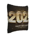Bingfone Happy New Year 2025 E Linen Throw Pillow Covers Cushion Case